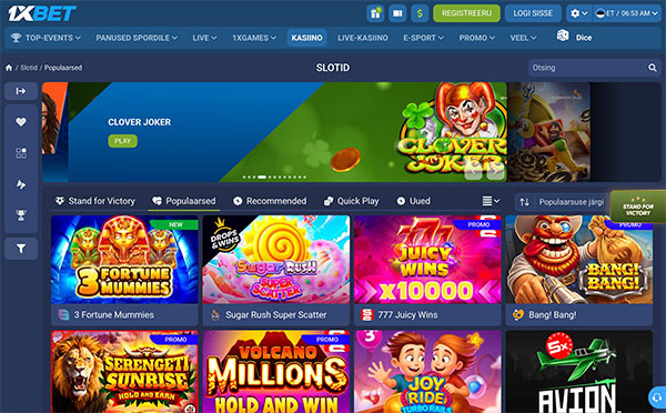 1xBet Casino Eesti